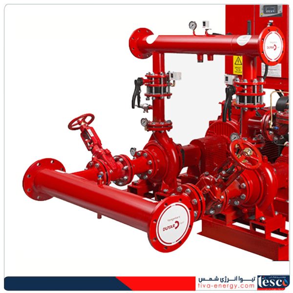 بوستر پمپ آتشنشانی افقی End Suction دویار  با استاندارد NFPA20